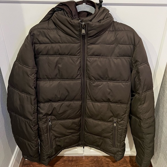 Perry Ellis Dark Brown Puffer Jacket - Picture 1 of 7